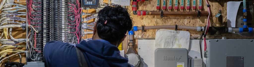 4 Star technician working on a electrical panel