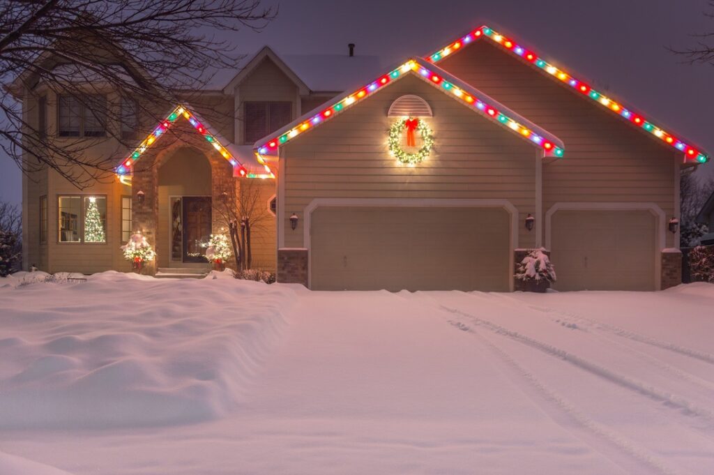 Christmas lights used to decorate Calgary home