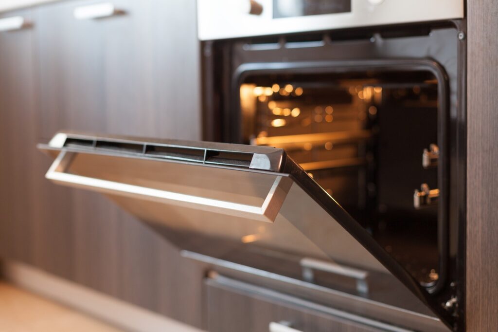 Electric oven in modern kitchen