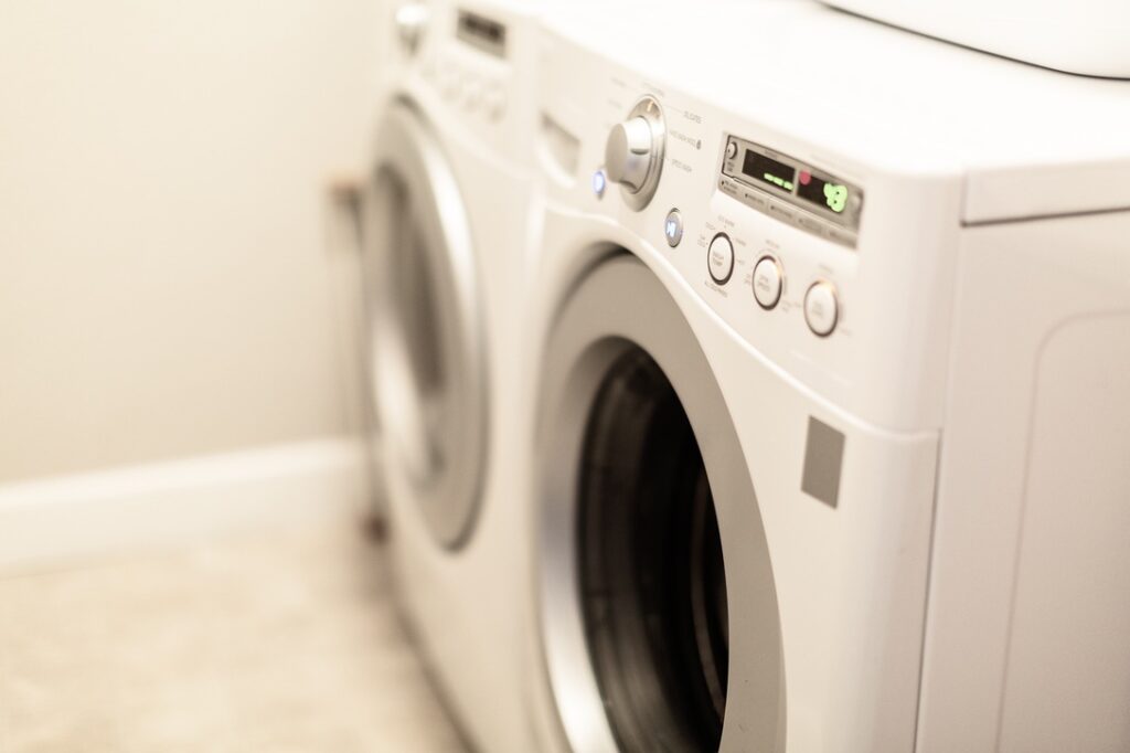 Clothes dryers in modern home