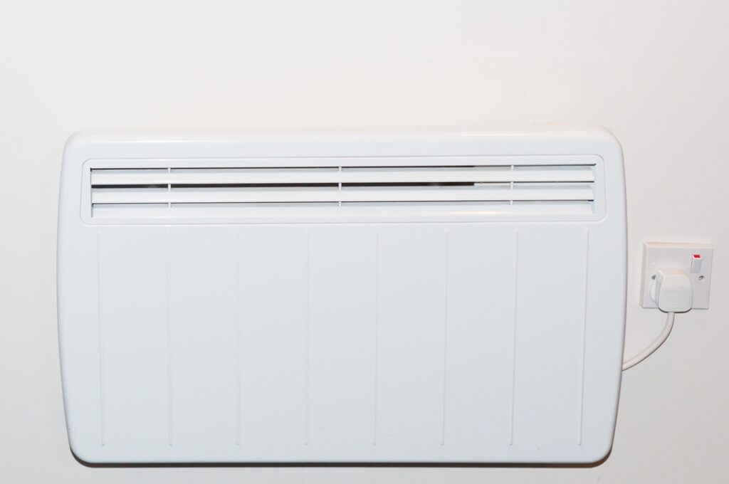 Electric wall heater in Calgary home